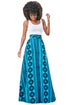 Sexy Blue Sage Bohemian Style Flowy Maxi Skirt